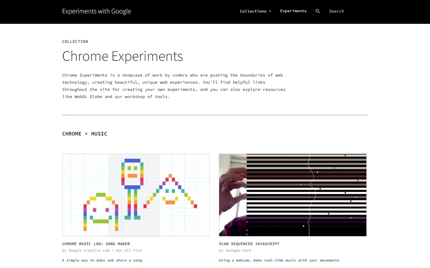Build with Chrome homepage