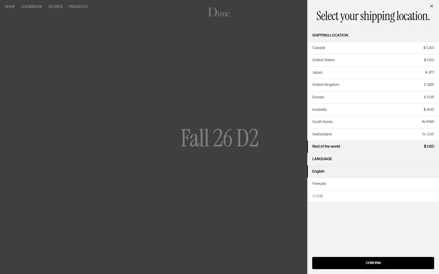 Dime MTL homepage