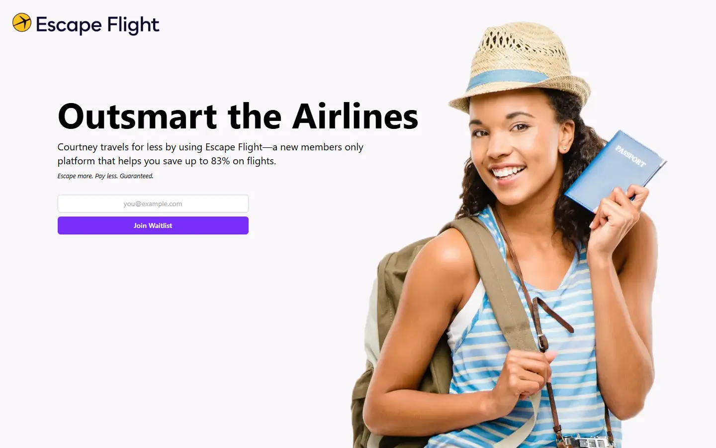 Escape Flight homepage