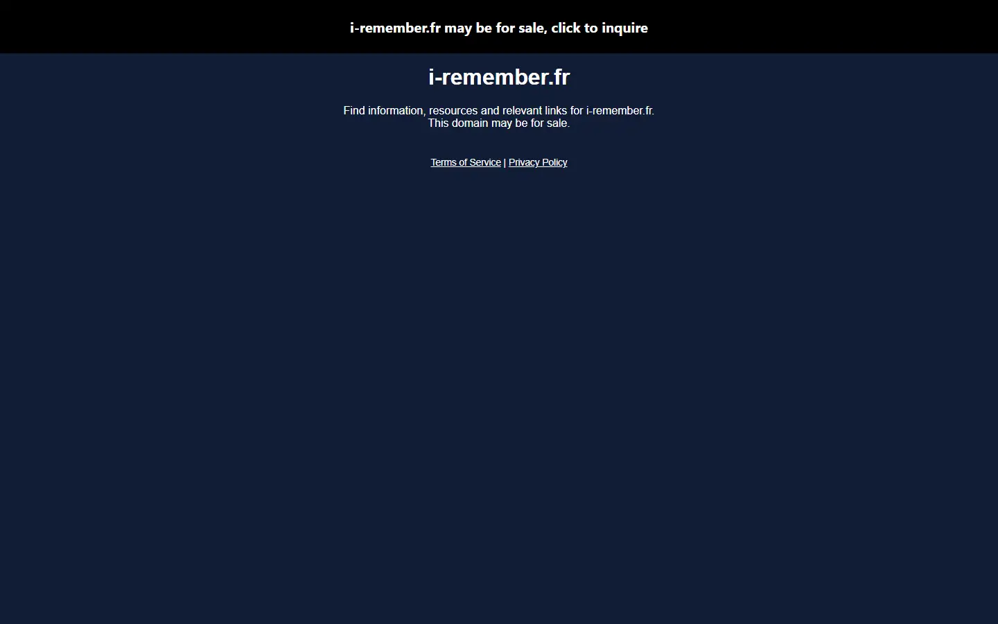 I-remember homepage