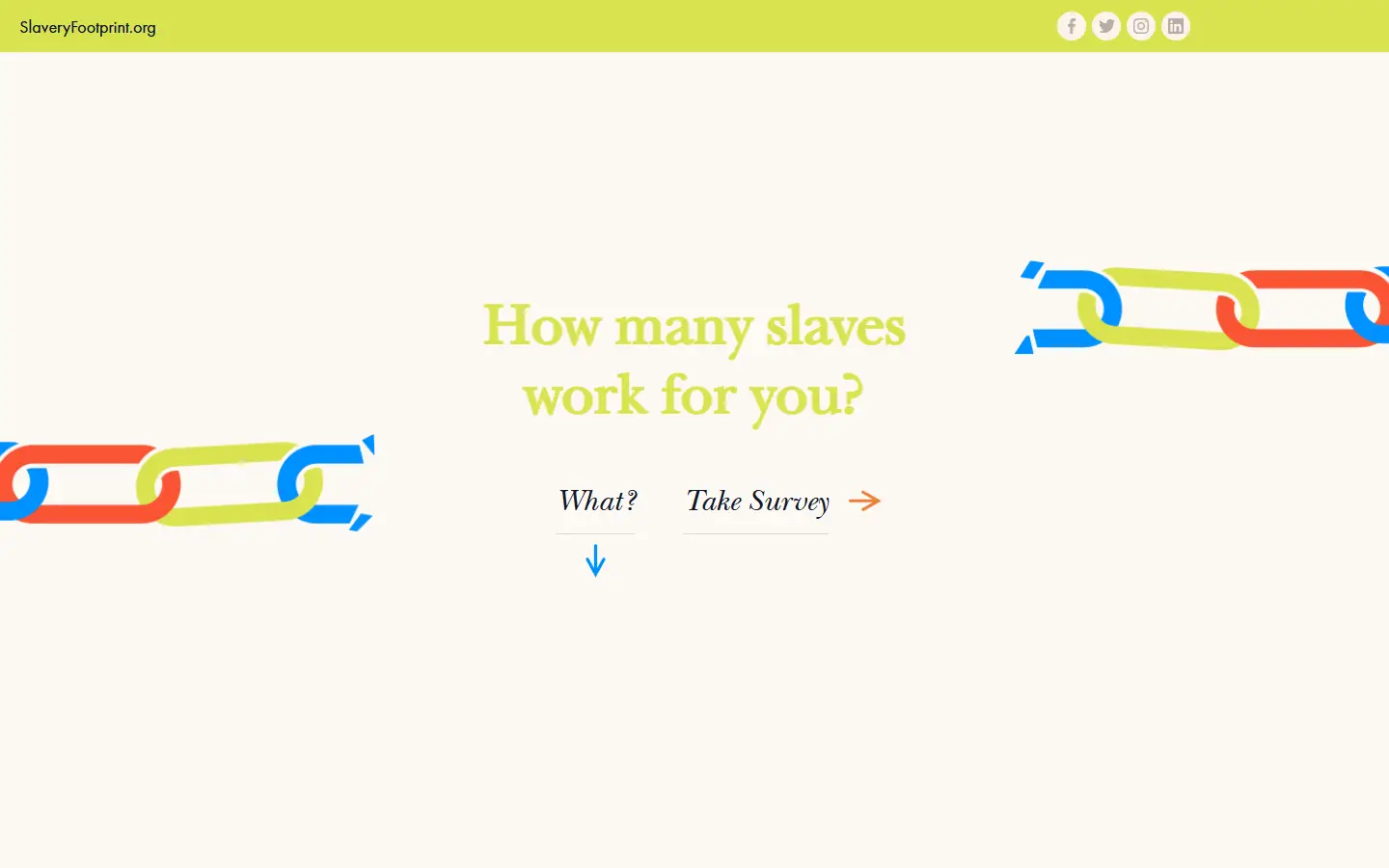 Made in a Free World: Slavery Footprint homepage