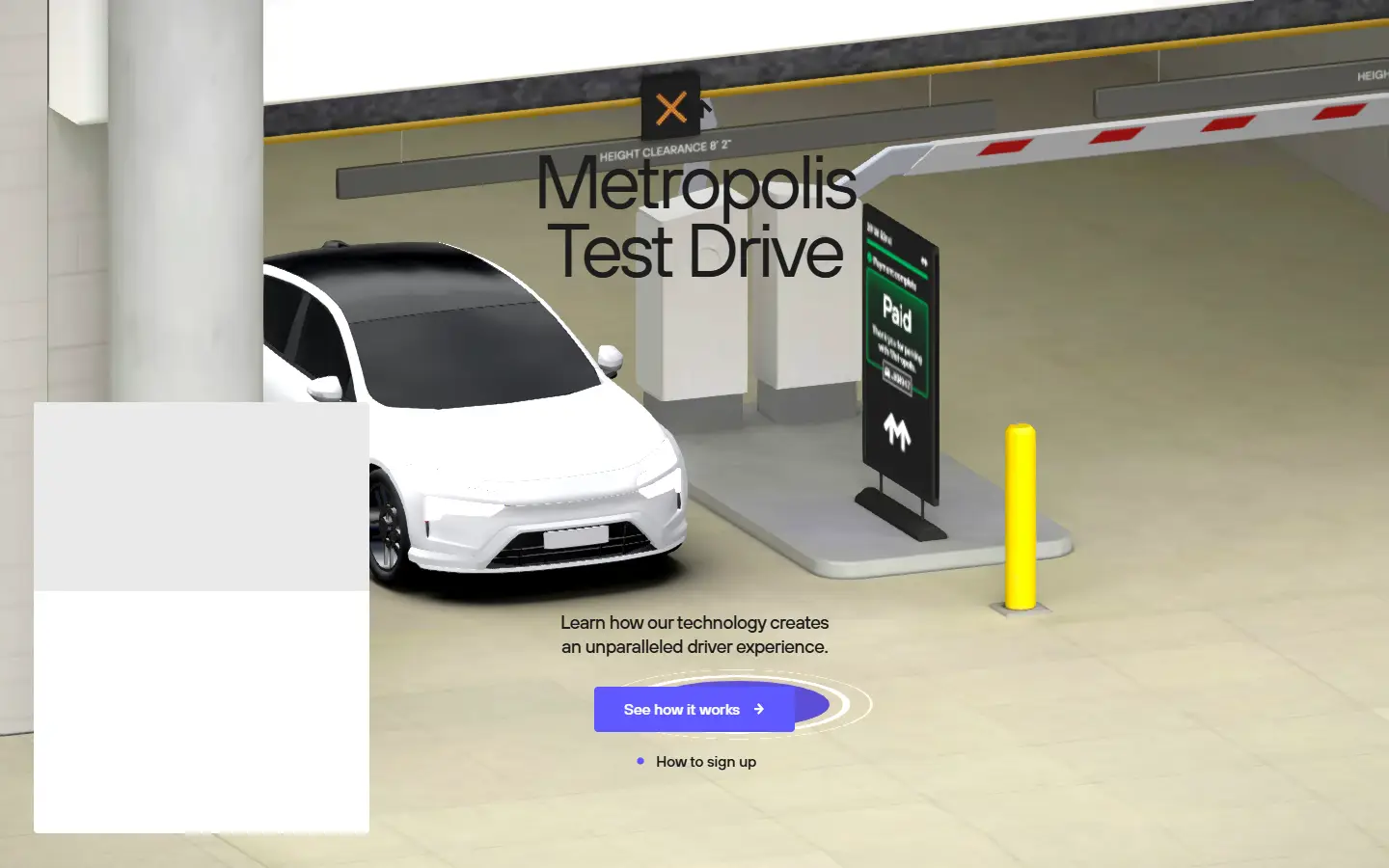 Metropolis Test Drive homepage