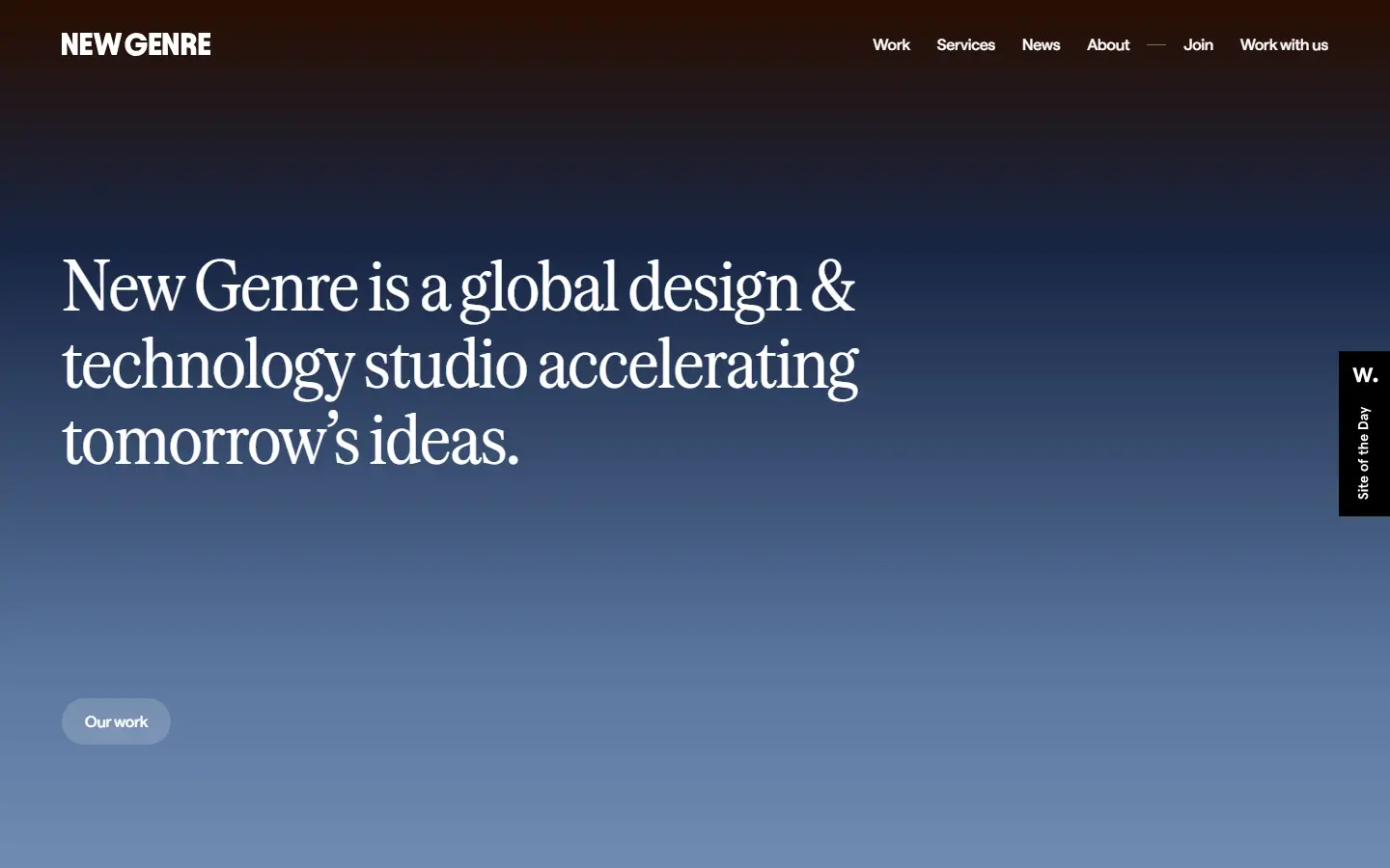 New Genre Studio homepage