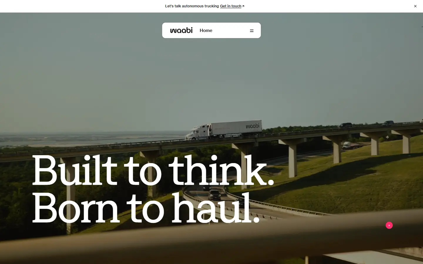 Waabi homepage
